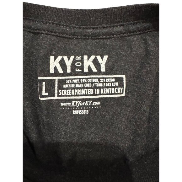 KY For KY Drinking Bourbon Banjo Graphic Tee Black Gray Cotton Blend Unisex Larg - Picture 4 of 6